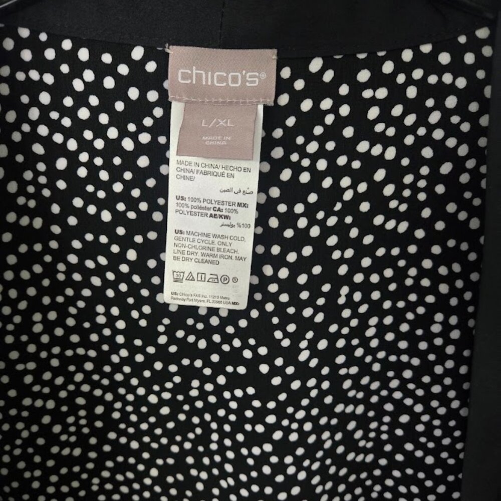 Chico's Mixed Pattern Open Front Jacket Dolman Sl… - image 5